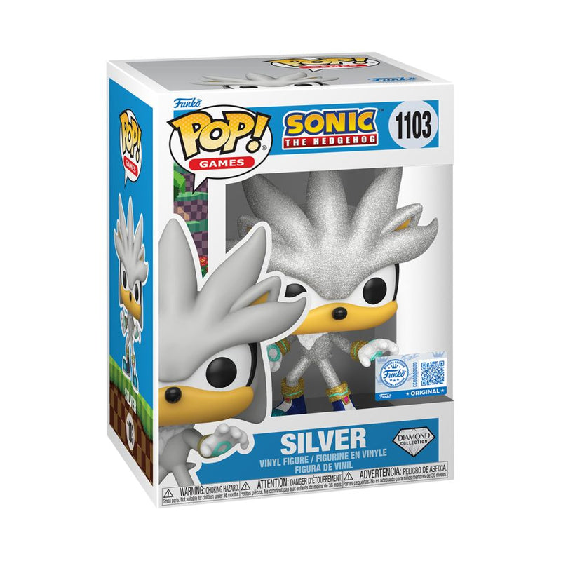 Sonic The Hedgehog - Silver Diamond Glitter Pop! Vinyl [RS]