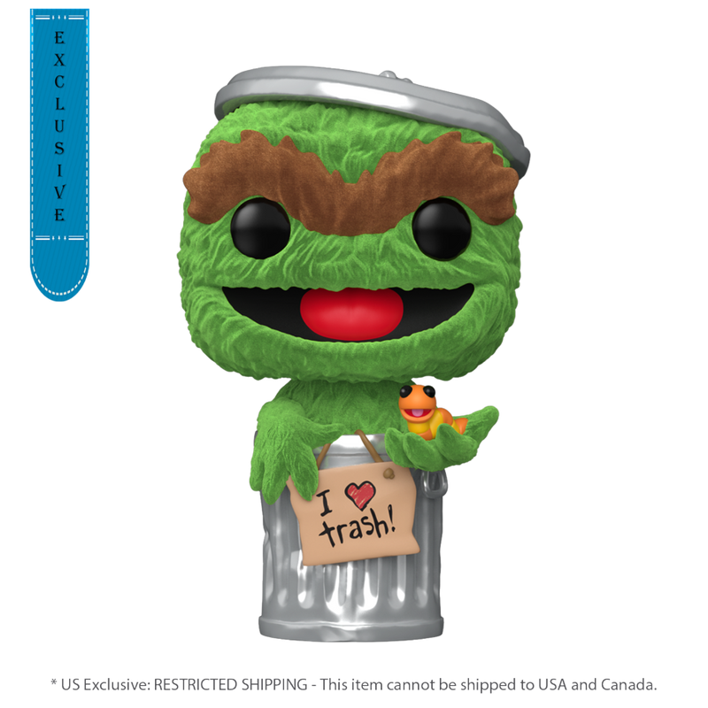 Sesame Street - Oscar the Grouch Flocked Pop! Vinyl [RS]