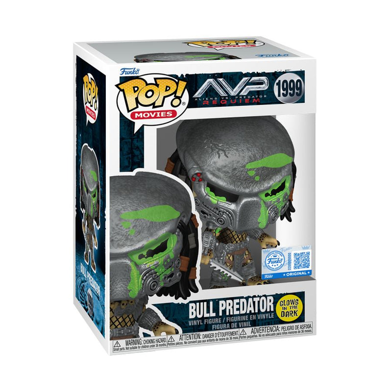 Alien Vs Predator: Requiem - Bull Predator (Battle Damaged) Glow Pop! Vinyl [RS]