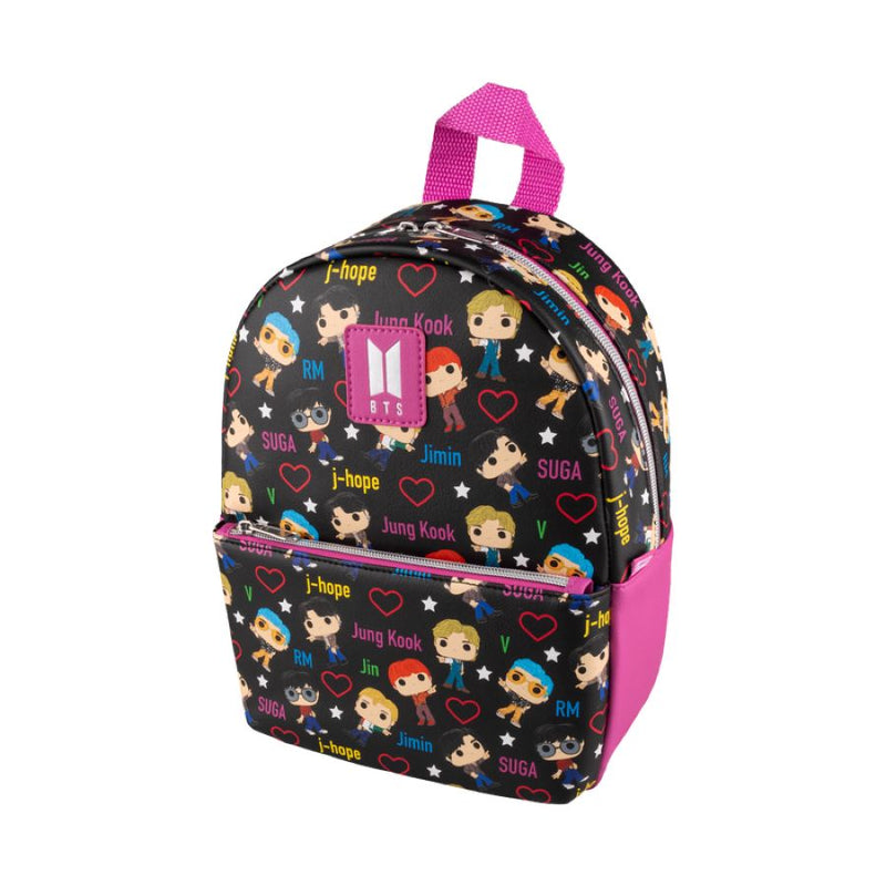 BTS - Band with Hearts All Over Print Mini Backpack