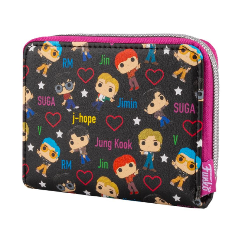 BTS - Band with Hearts All Over Print Wallet