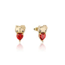 Sanrio - Hello Kitty Red Birthstone Stud Earrings