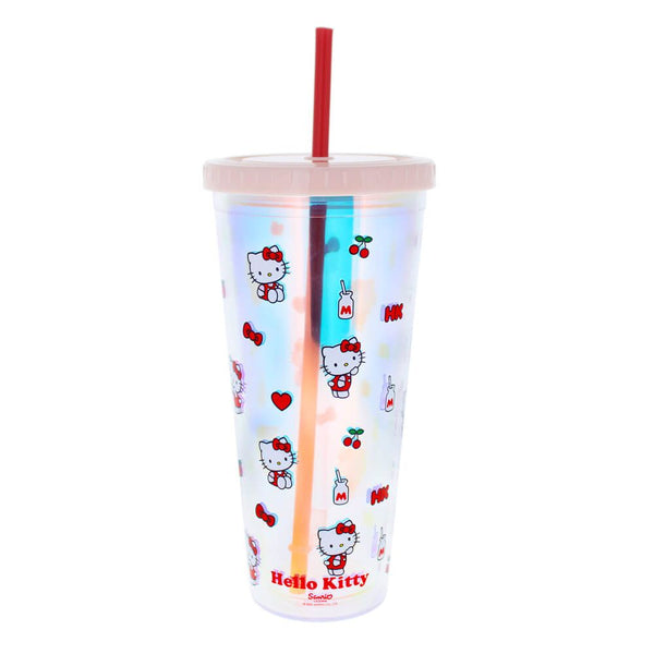 Hello Kitty Pretty In Pink: Beaker & Straw