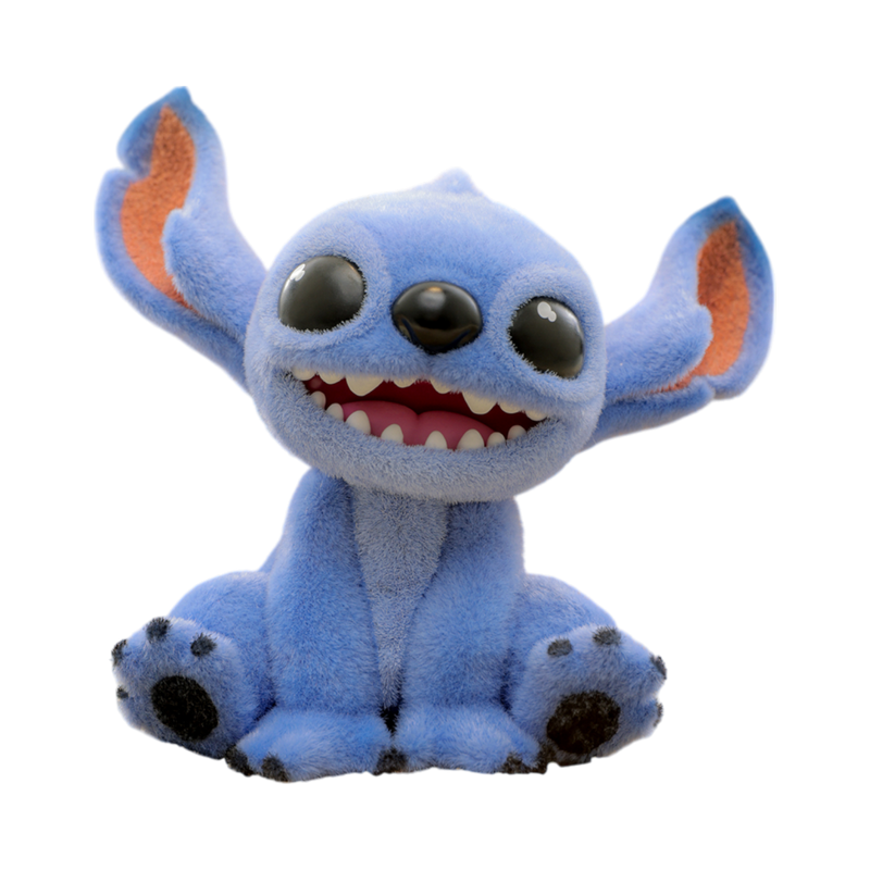 Lilo & Stitch - Stitch Sitting Cosbaby Figure with Velvet Hair