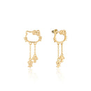 Sanrio - Precious Metal Hello Kitty Outline Stud Earrings (Gold)