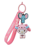 Hello Kitty and Friends Keychain with hand strap Assortment - Animal Outfit