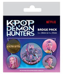 K-Pop Demon Hunters - Huntrix Songs - Badge Mixed 5 Pack