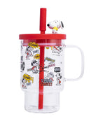 Snoopy Travel Cup with Straw and Handle - 850ml