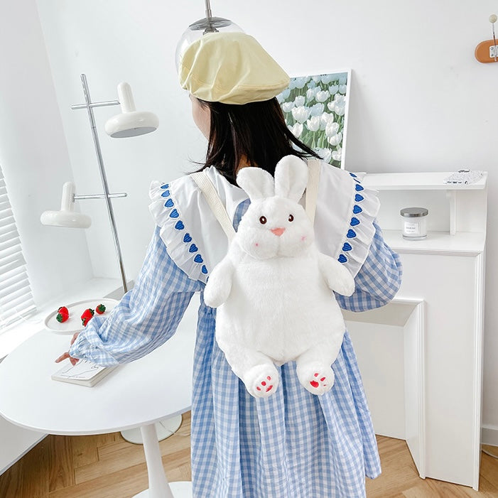Chubby Rabbit Plush Backpack