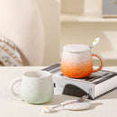 Sakura Cat Ceramic Mug with Spoon