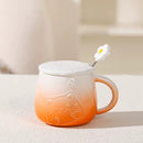 Sakura Cat Ceramic Mug with Spoon