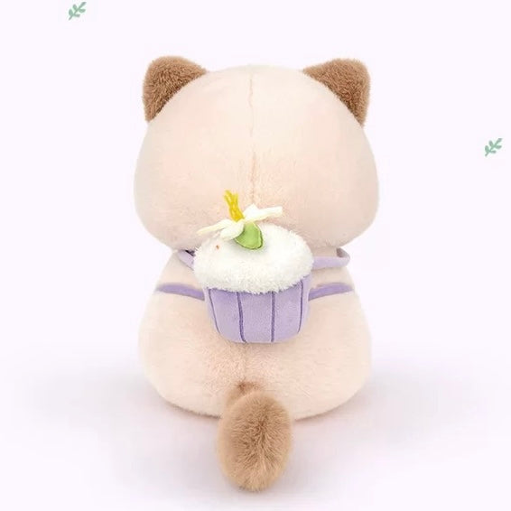 Siamese Cat with Ice Cream Plush - 30cm