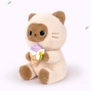 Siamese Cat with Ice Cream Plush - 30cm