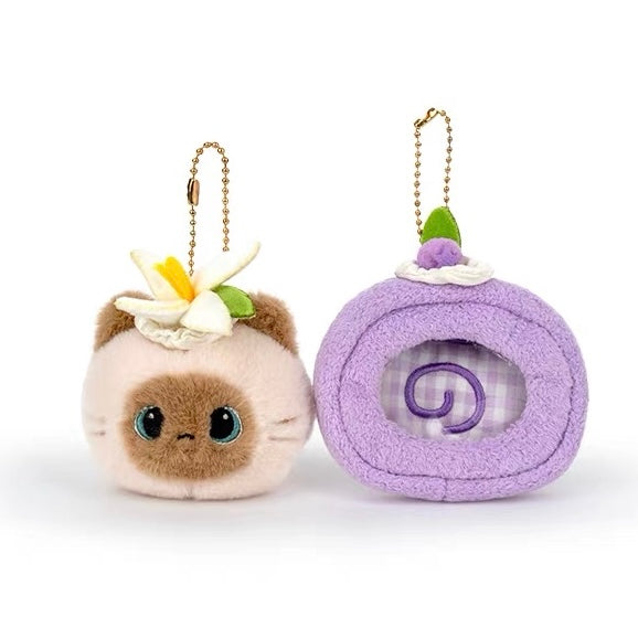 Siamese Cat Swiss Roll Plush Dangler Assortment
