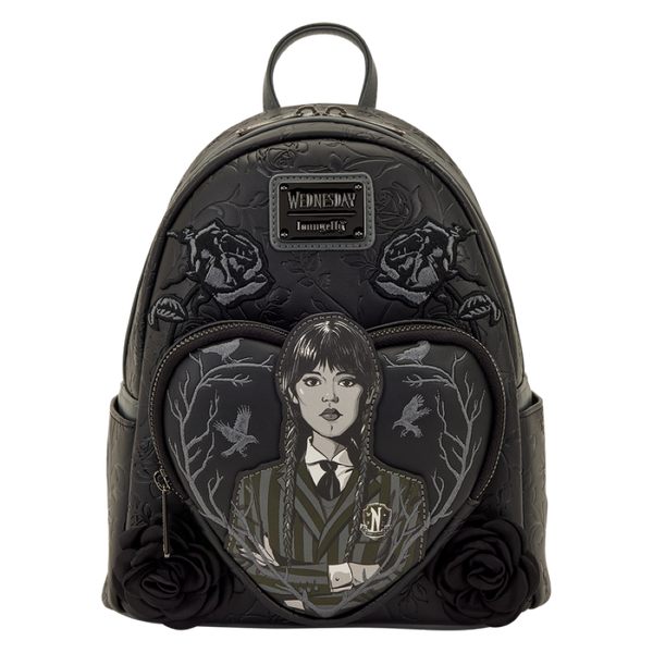 Wednesday - Black Roses Mini Backpack