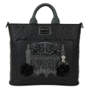 Wednesday - Black Roses Convertible Tote Bag / Backpack