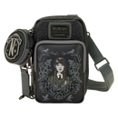 Wednesday - Black Roses Cell Phone Crossbody Bag with Coin Purse