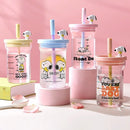 Peanuts - Snoopy Glass Cup with Straw 700ml
