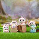 Cute Siamese Cat Dessert House Mini Figure Blind Box (Flocked Version)