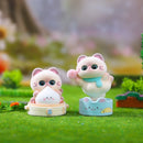 Cute Siamese Cat Dessert House Mini Figure Blind Box (Flocked Version)