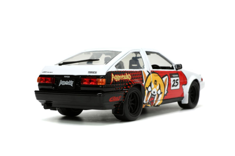 Aggretsuko - Toyota AE86 with Aggretsuko 1:24 Scale Diecast Vehicle Set