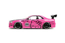 Hello Kitty - 2002 Nissan GTR (R34) with Hello Kitty 1:24 Scale Dieast Vehicle