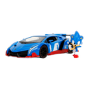 Sonic  - Lamborghini Veneno 1:24 Scale Diecast Vehicle with Sonic Figure