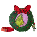 Dr Seuss - Dr. Seuss Grinch Holiday Wreath Figural Crossbody Bag