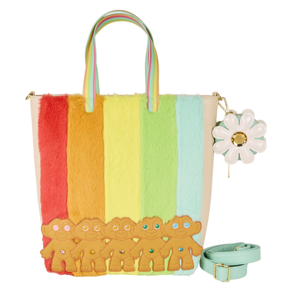 Good Luck Trolls - Trolls with Faux Fur Tote Bag & Detachable Coin Purse