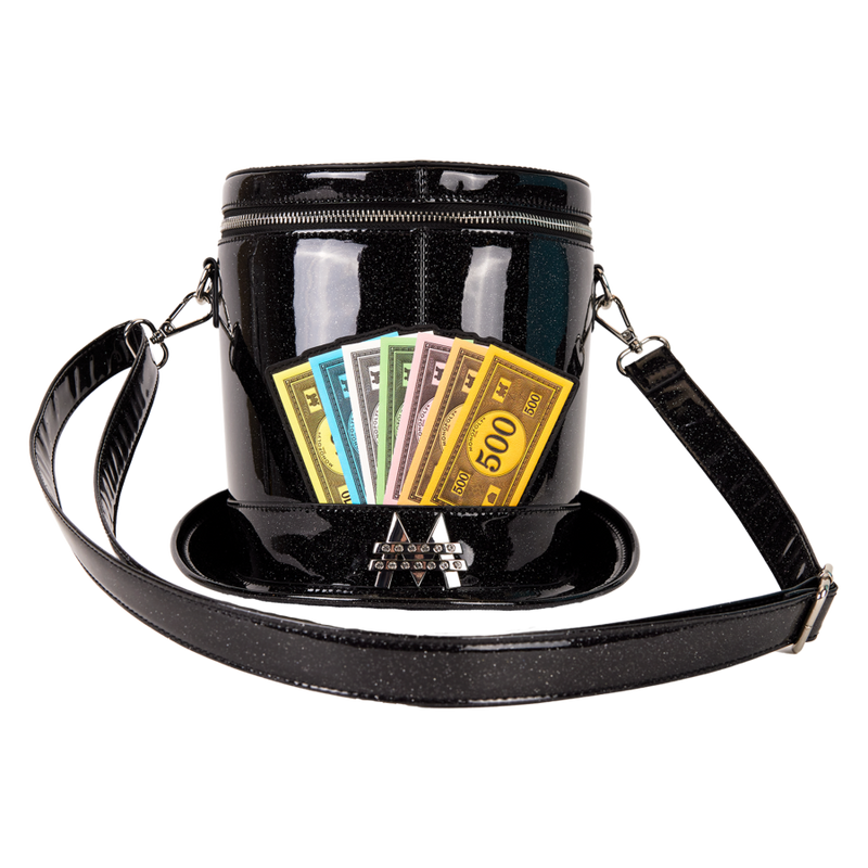 Monopoly 90th - Top Hat Glitter Figural Crossbody Bag