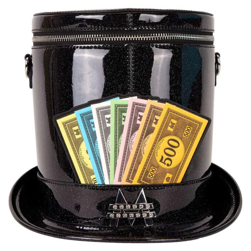 Monopoly 90th - Top Hat Glitter Figural Crossbody Bag
