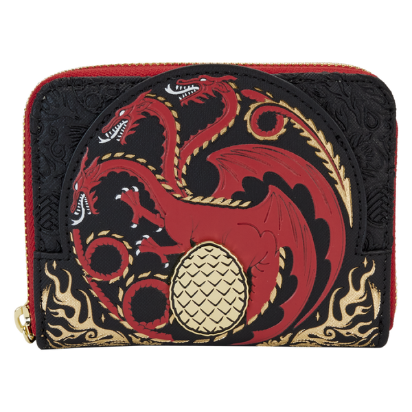 House Of The Dragon - All-Over Print House Targaryen Sigil Zip Around Wallet