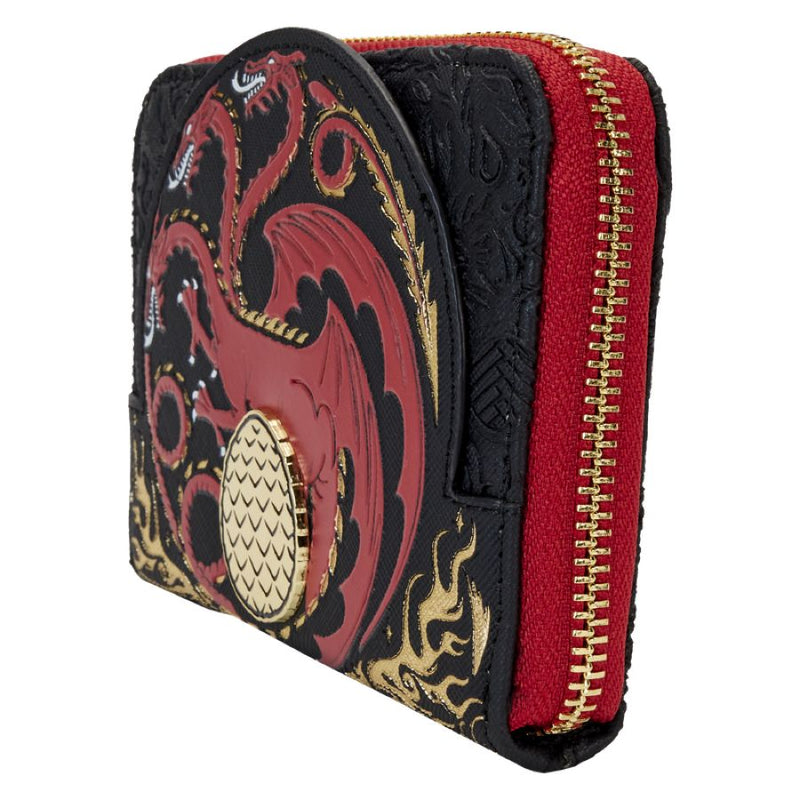 House Of The Dragon - All-Over Print House Targaryen Sigil Zip Around Wallet