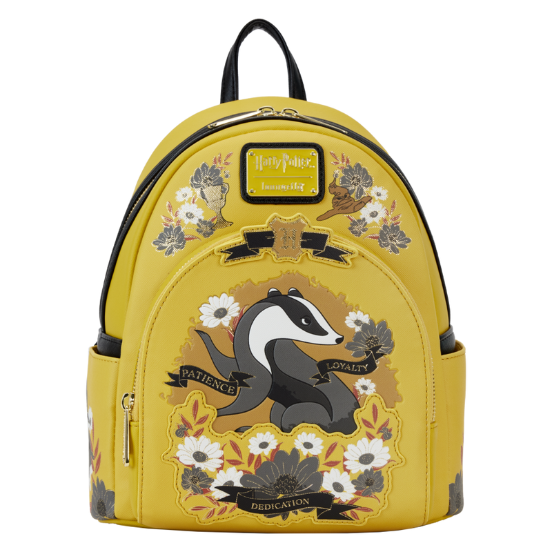 Harry Potter - Hufflepuff House Floral Tattoo Mini Backpack