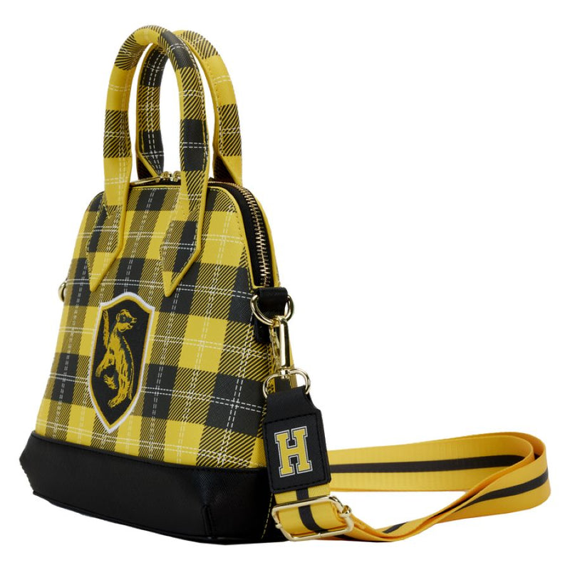 Harry Potter - Hufflepuff Patch Varsity Plaid Crossbody Bag