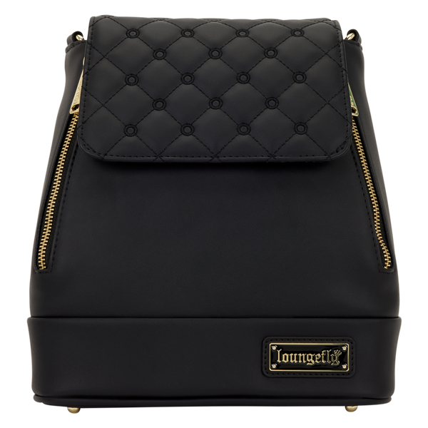 Loungefly - Lilly Black Convertible Mini Backpack & Crossbody Pin Trader Bag