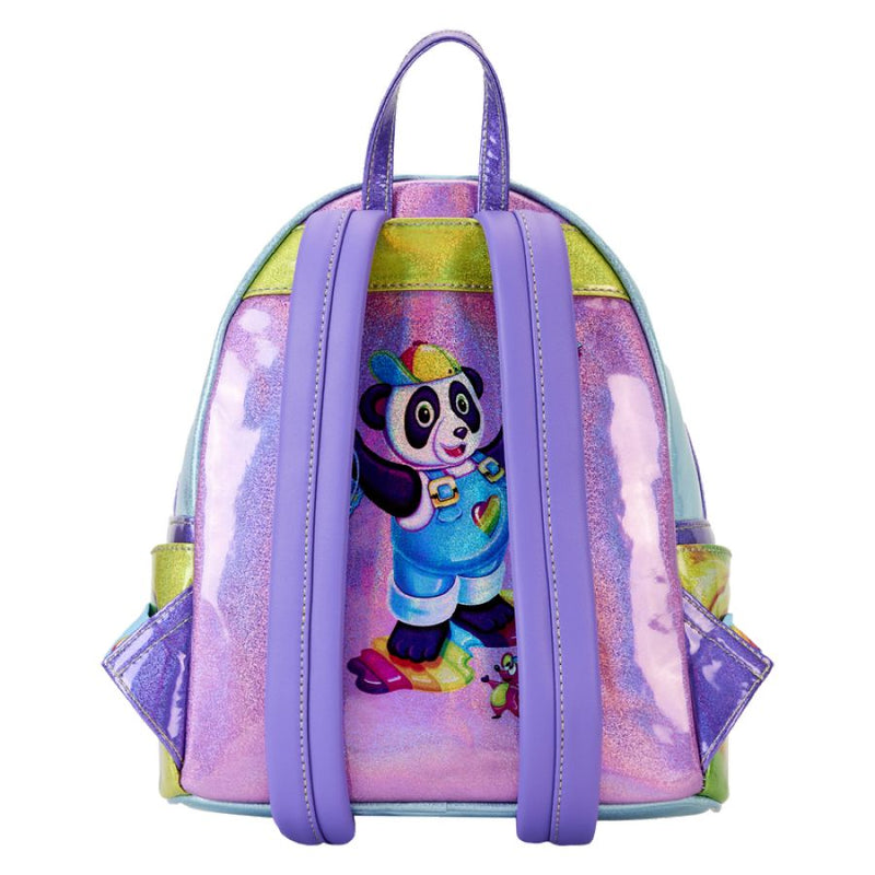 Lisa Frank - Holographic Glitter Color Block Mini Backpack