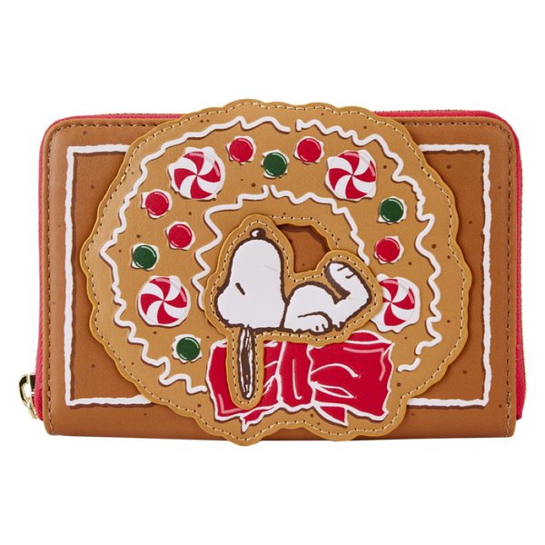 Peanuts - Snoopy Gingerbread Wreath Scented Zip Around Wallet