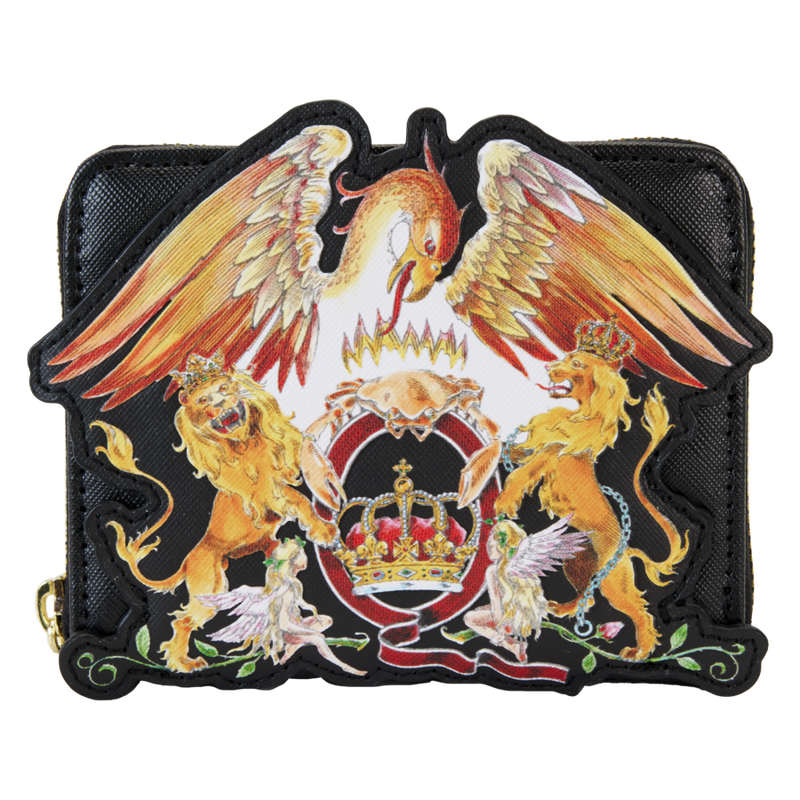 Queen - Logo Crest Zip Around Wallet