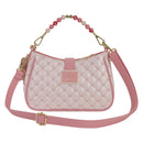 Hello Kitty – Quilted Crossbody Bag with Beaded Handle & Bag Charm