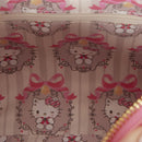 Hello Kitty – Quilted Crossbody Bag with Beaded Handle & Bag Charm