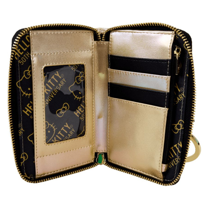 Sanrio - 50th Anniversary Metallic Gold Zip Around Wallet
