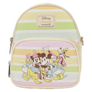 Disney - Mickey & Friends Rainbow Stripes Convertible Crossbody Bag