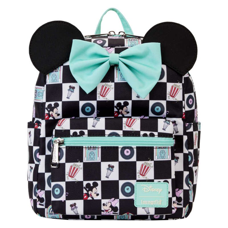 Disney - Mickey & Minnie Date Diner All-Over-Print Nylon Backpack