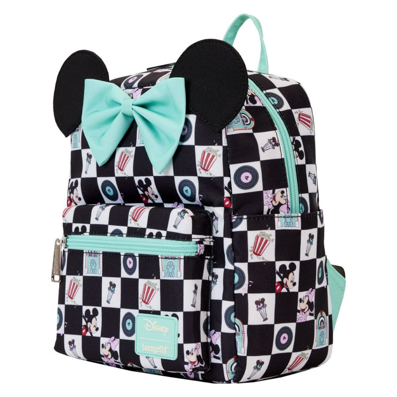 Disney - Mickey & Minnie Date Diner All-Over-Print Nylon Backpack