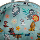 Disney - Dogs & Cats Faux Denim Fringe Mini Backpack