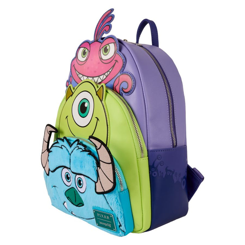 Monsters Inc. - Mike, Sulley, Randall Triple Pocket Mini Backpack