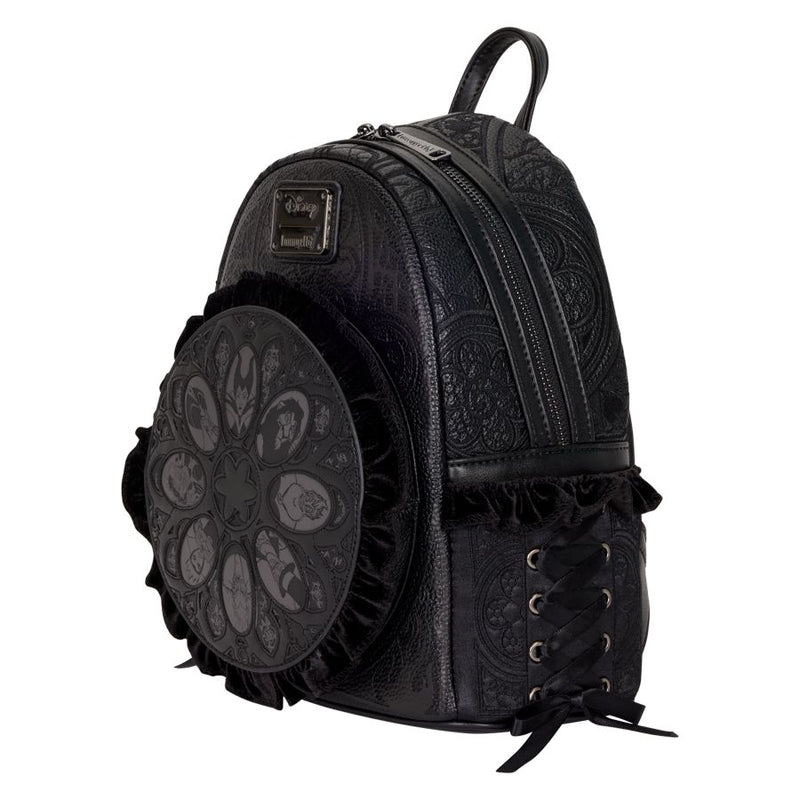 Disney Villains - Black Faux Leather with Velvet Trim Mini Backpack