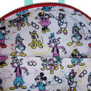 Disney: D100 - All-Over-Print Iridescent Mini Backpack with Mouse Ears Headband