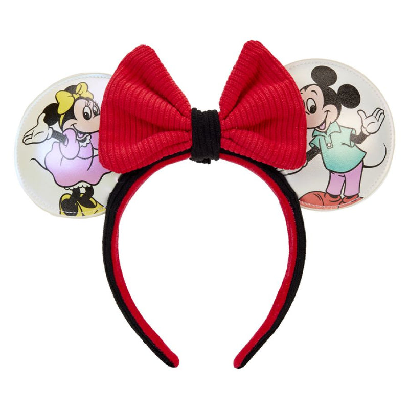 Disney: D100 - All-Over-Print Iridescent Mini Backpack with Mouse Ears Headband